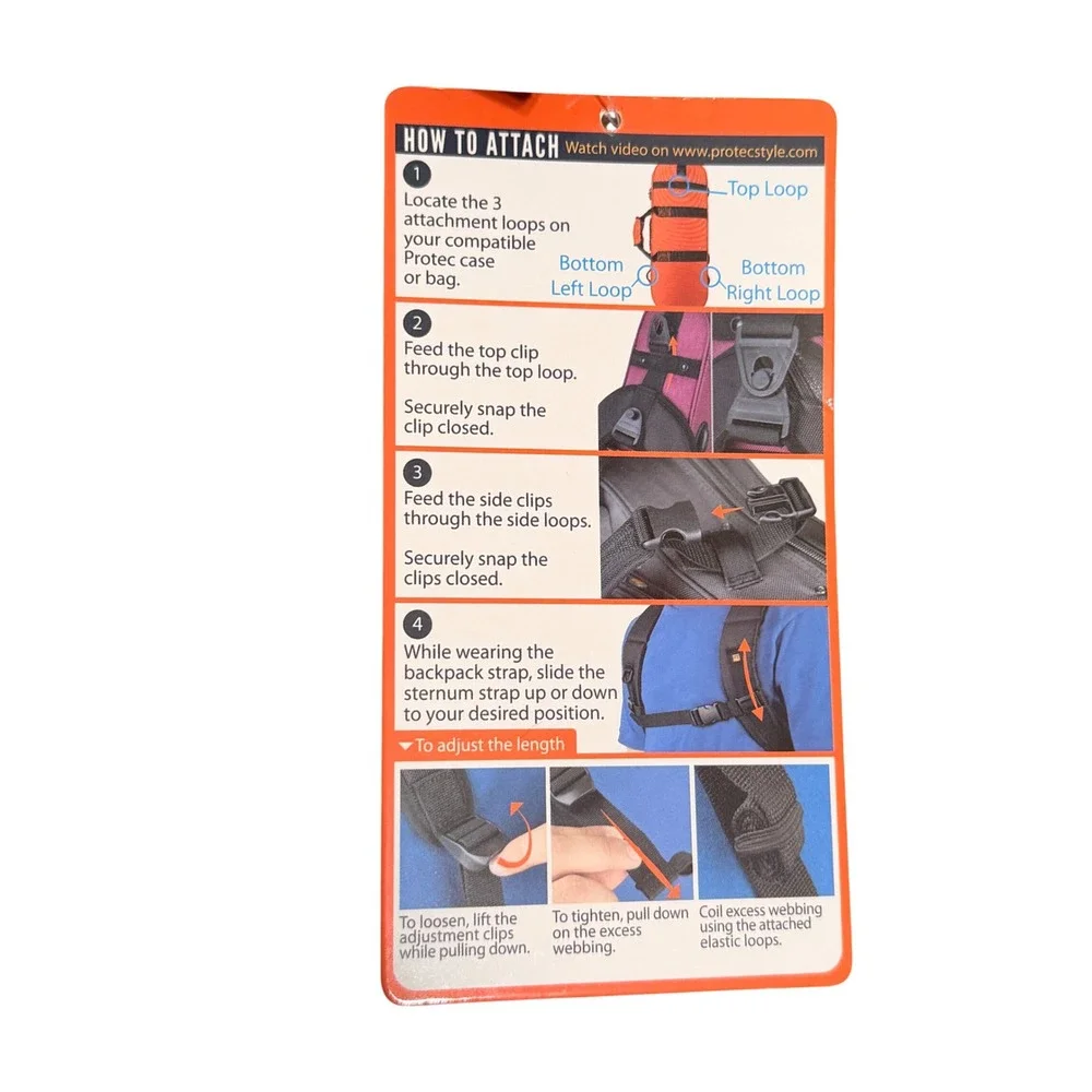 Protec BPSTRAP Padded Backpack Strap Replacement for Instrument Cases‎ Musician